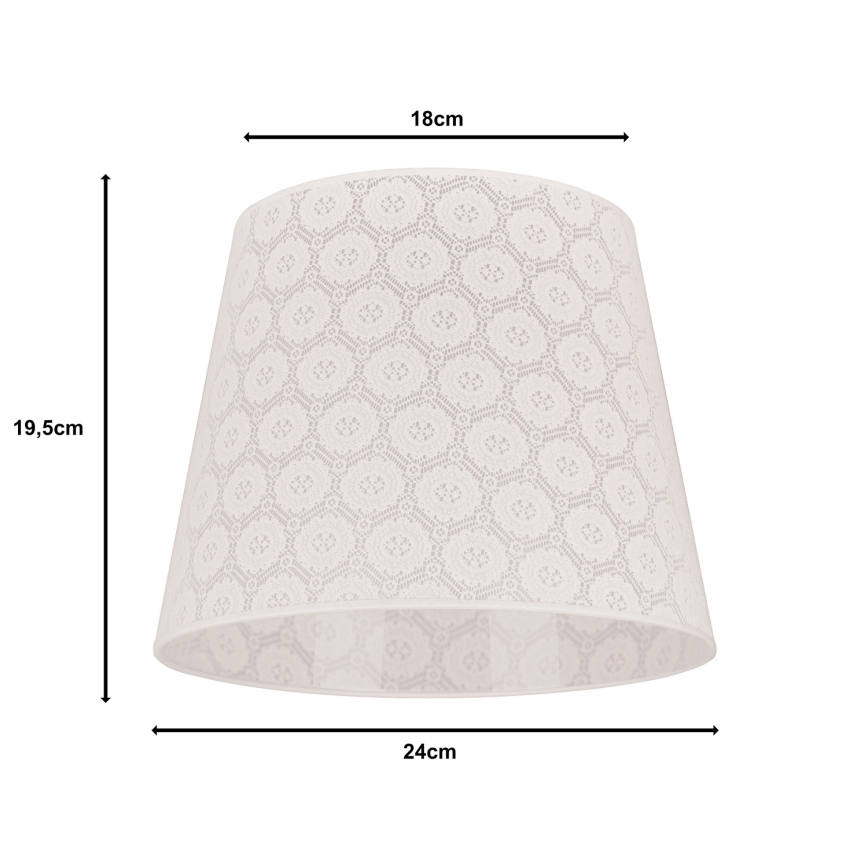 Duolla - Lampunvarjostin pöytävalaisimiin CLASSIC M E27 halkaisija 24 cm valkoinen
