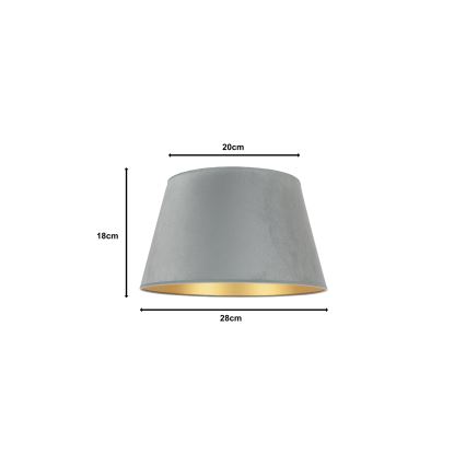 Duolla - Lampunvarjostin pöytävalaisimiin CONE M E27 halkaisija 28 cm harmaa