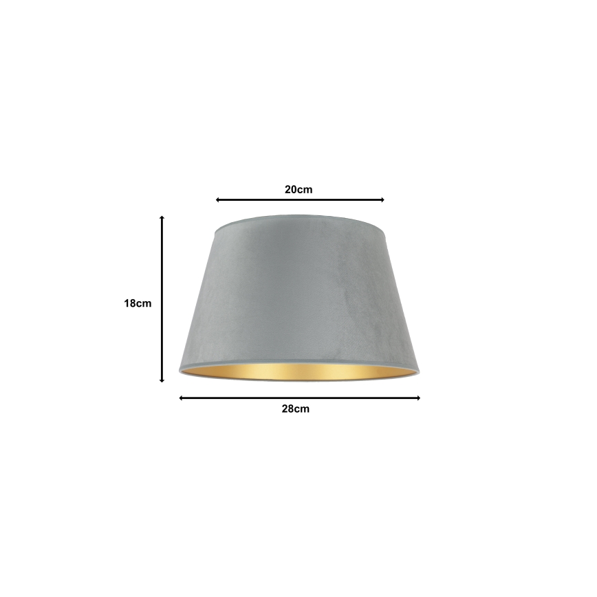 Duolla - Lampunvarjostin pöytävalaisimiin CONE M E27 halkaisija 28 cm harmaa