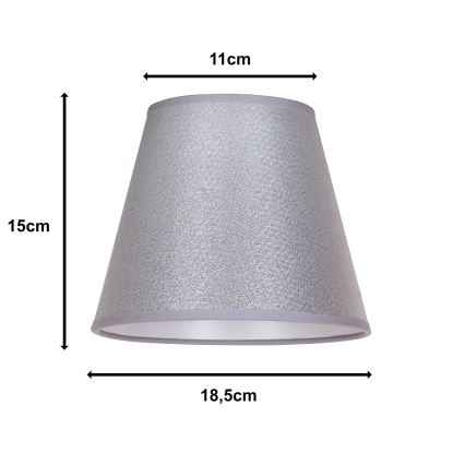 Duolla - Lampunvarjostin pöytävalaisimiin SOFIA XS E14 halkaisija 18,5 cm hopea