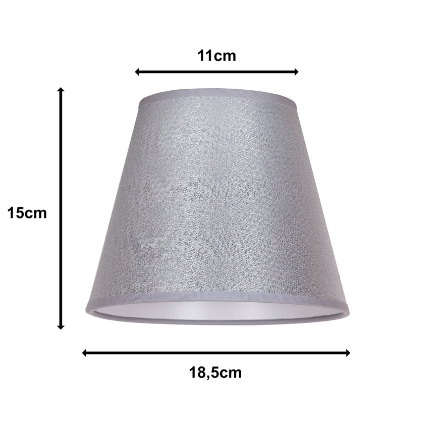 Duolla - Lampunvarjostin pöytävalaisimiin SOFIA XS E14 halkaisija 18,5 cm hopea