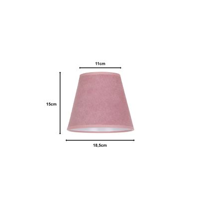 Duolla - Lampunvarjostin pöytävalaisimiin SOFIA XS E14 halkaisija 18,5 cm vaaleanpunainen