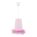 Duolla - Lasten riipuskattokruunu johdossa BALLET 1xE27/40W/230V halkaisija 21 cm vaaleanpunainen