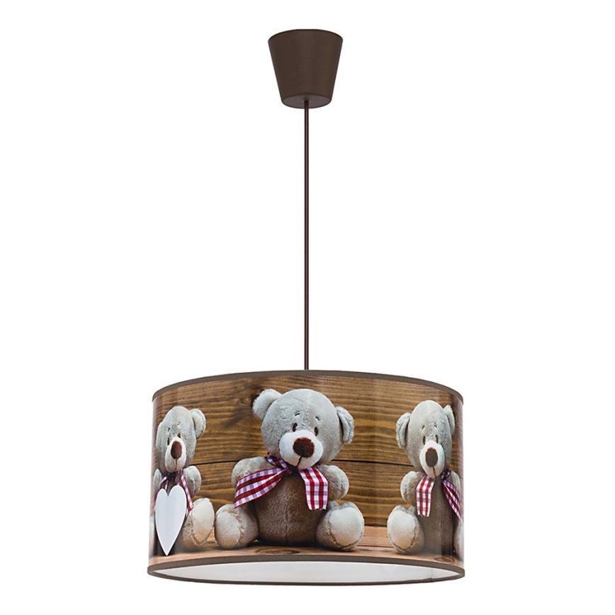 Duolla - Lasten riipuskattokruunu johdossa BEARS 1xE27/40W/230V halkaisija 35 cm