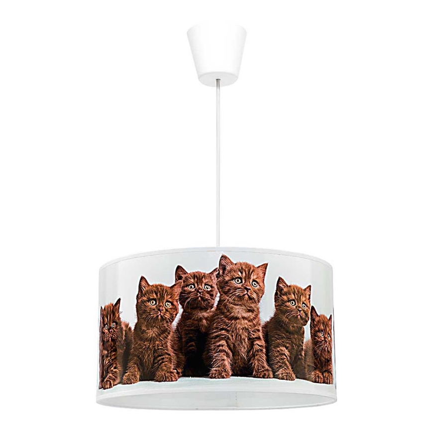 Duolla - Lasten riipuskattokruunu johdossa CATS 1xE27/40W/230V halkaisija 35 cm