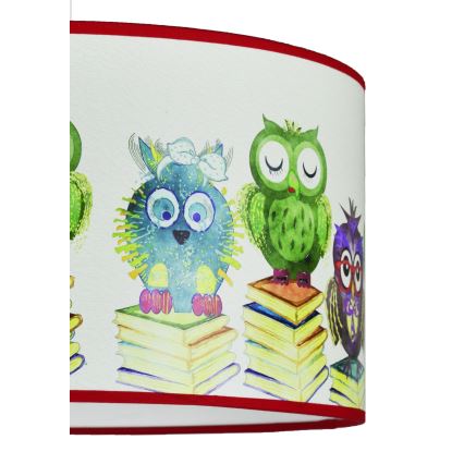 Duolla - Lasten riipuskattokruunu johdossa OWL 1xE27/15W/230V halkaisija 35 cm