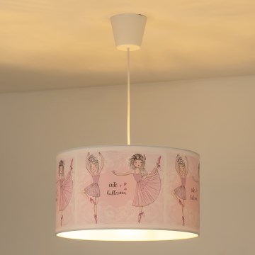 Duolla - Lasten riipuskattokruunu johdossa PRINT M 1xE27/40W/230V halkaisija 35 cm ballerinat