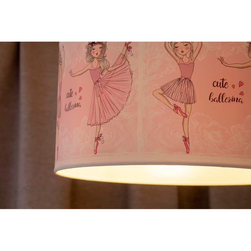 Duolla - Lasten riipuskattokruunu johdossa PRINT M 1xE27/40W/230V halkaisija 35 cm ballerinat