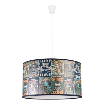 Duolla - Lasten riipuskattokruunu johdossa PRINT M 1xE27/40W/230V halkaisija 35 cm julisteet