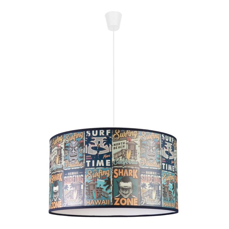 Duolla - Lasten riipuskattokruunu johdossa PRINT M 1xE27/40W/230V halkaisija 35 cm julisteet