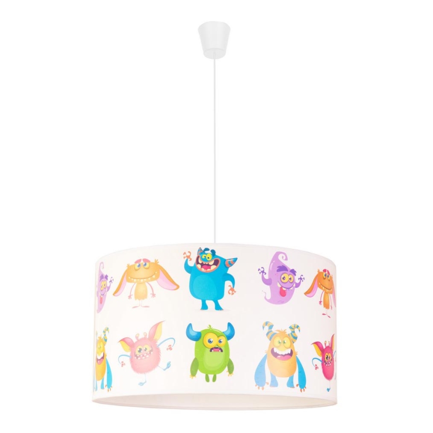 Duolla - Lasten riipuskattokruunu johdossa PRINT M 1xE27/40W/230V halkaisija 35 cm peikot