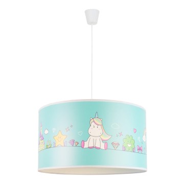 Duolla - Lasten riipuskattokruunu johdossa UNICORN 1xE27/15W/230V halkaisija 35 cm