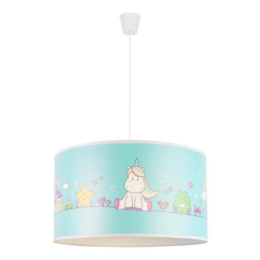 Duolla - Lasten riipuskattokruunu johdossa UNICORN 1xE27/15W/230V halkaisija 35 cm