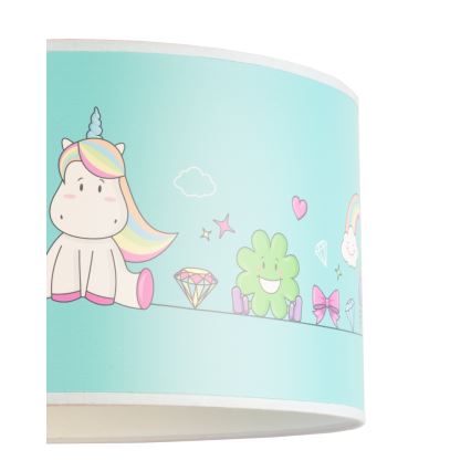 Duolla - Lasten riipuskattokruunu johdossa UNICORN 1xE27/15W/230V halkaisija 35 cm