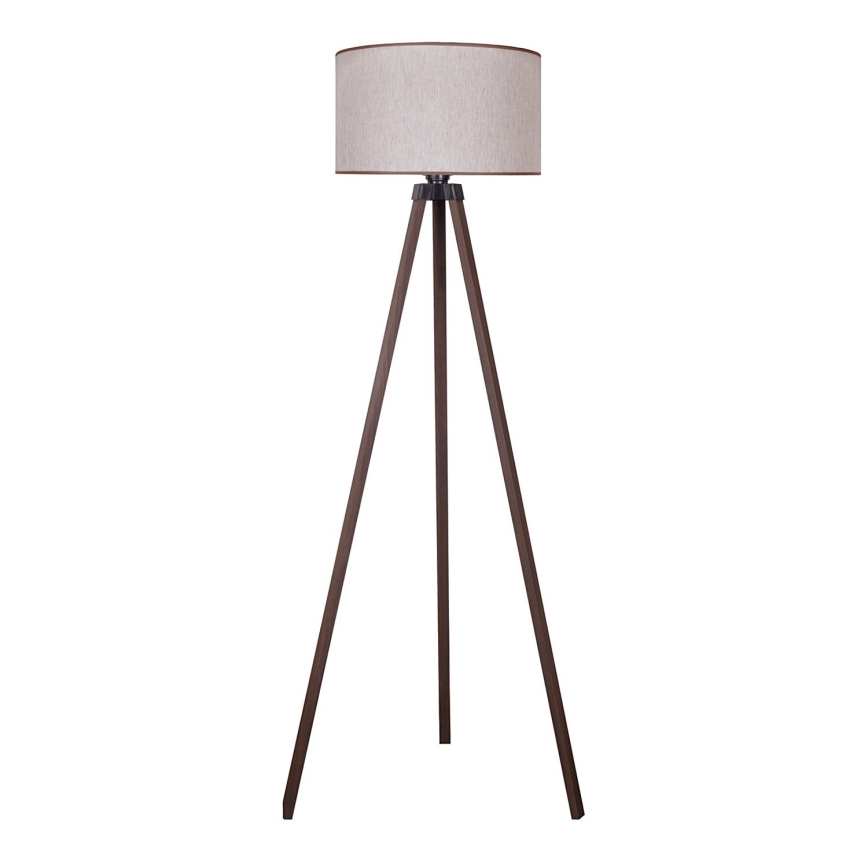 Duolla - Lattialamppu 1xE27/60W/230V halkaisija 44 cm beige/ruskea