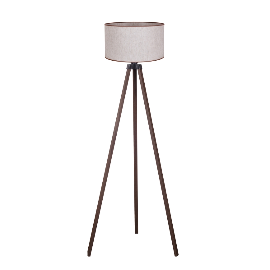 Duolla - Lattialamppu 1xE27/60W/230V halkaisija 44 cm beige/ruskea