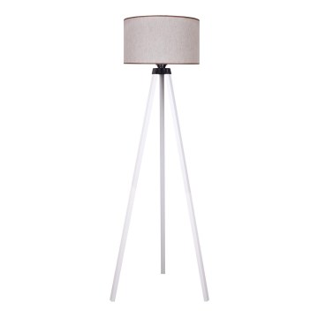 Duolla - Lattialamppu 1xE27/60W/230V halkaisija 44 cm beige/valkoinen
