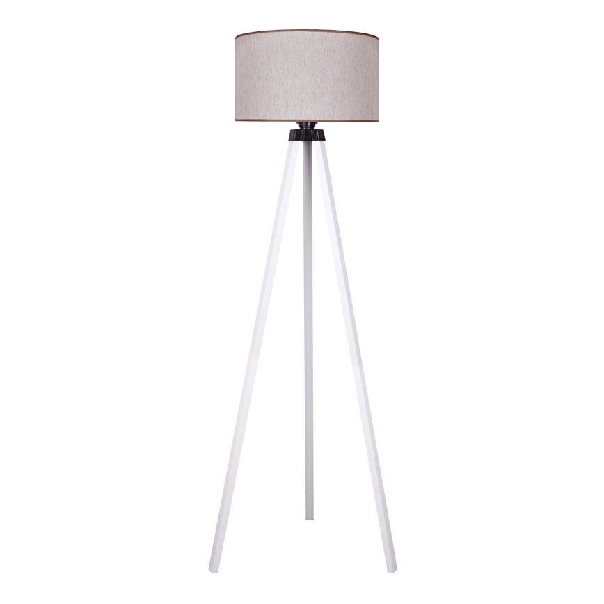 Duolla - Lattialamppu 1xE27/60W/230V halkaisija 44 cm beige/valkoinen