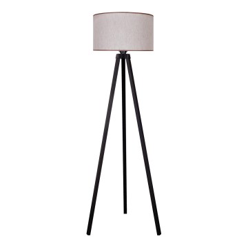 Duolla - Lattialamppu 1xE27/60W/230V halkaisija 44 cm beige/wenge