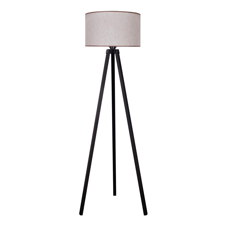 Duolla - Lattialamppu 1xE27/60W/230V halkaisija 44 cm beige/wenge