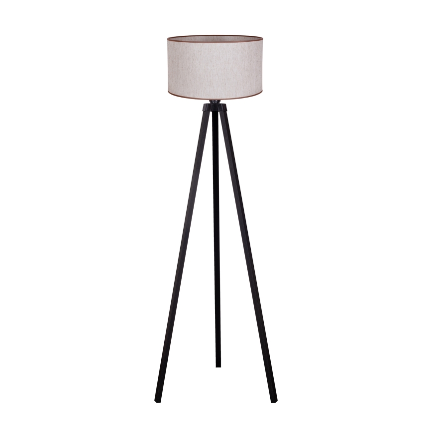 Duolla - Lattialamppu 1xE27/60W/230V halkaisija 44 cm beige/wenge