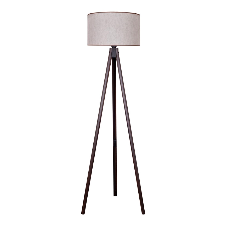 Duolla - Lattialamppu 1xE27/60W/230V halkaisija 44 cm beige/wenge