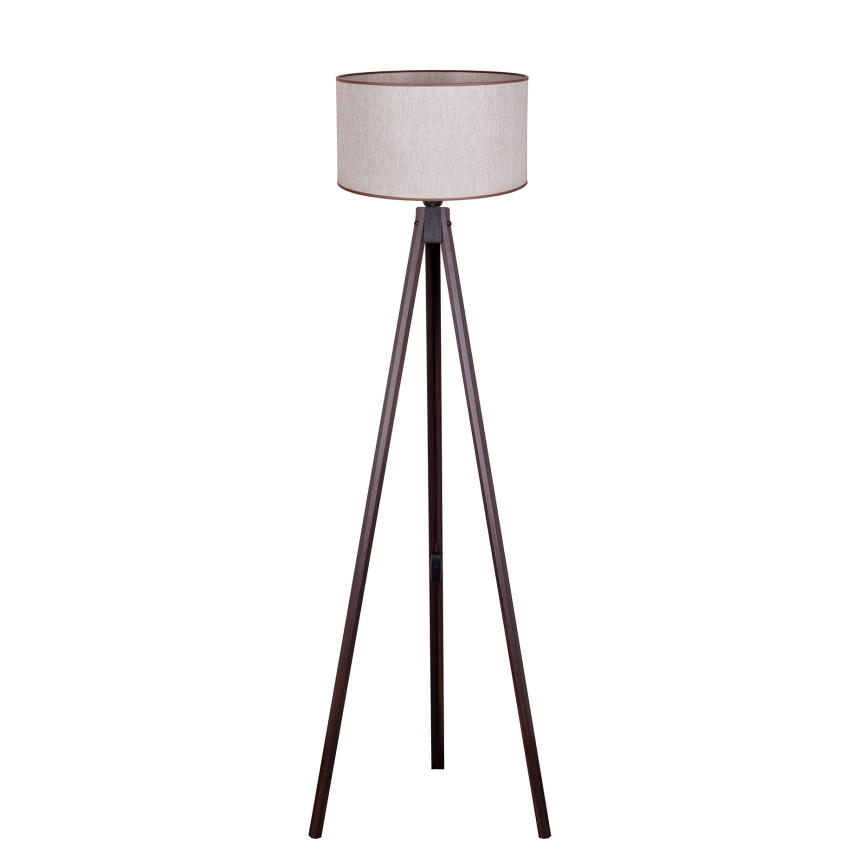 Duolla - Lattialamppu 1xE27/60W/230V halkaisija 44 cm beige/wenge