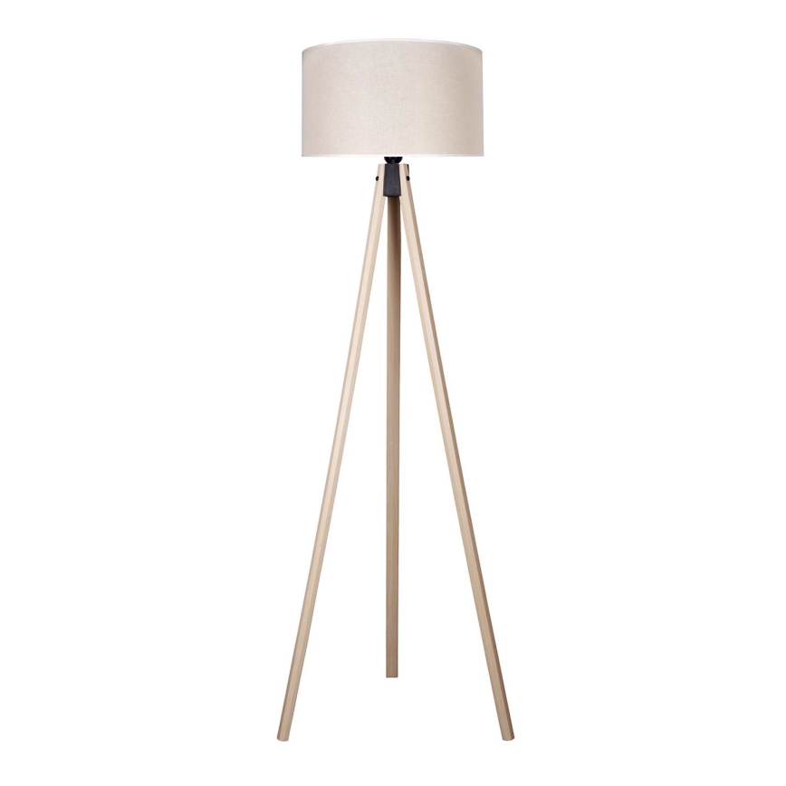 Duolla - Lattialamppu 1xE27/60W/230V halkaisija 44 cm kerma/beige