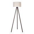 Duolla - Lattialamppu 1xE27/60W/230V halkaisija 44 cm kerma/ruskea