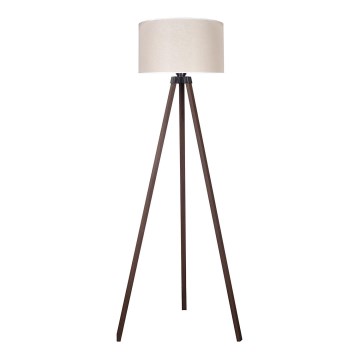 Duolla - Lattialamppu 1xE27/60W/230V halkaisija 44 cm kerma/ruskea