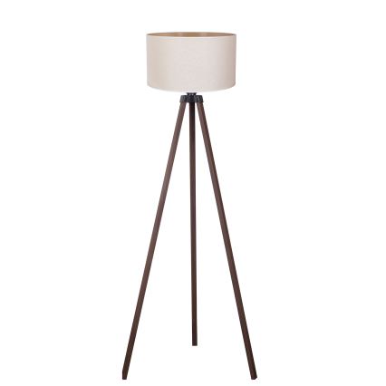 Duolla - Lattialamppu 1xE27/60W/230V halkaisija 44 cm kerma/ruskea