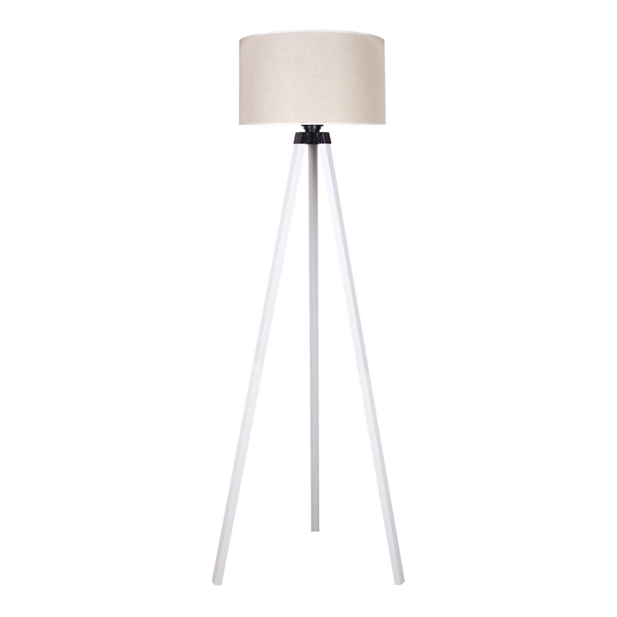 Duolla - Lattialamppu 1xE27/60W/230V halkaisija 44 cm kerma/valkoinen