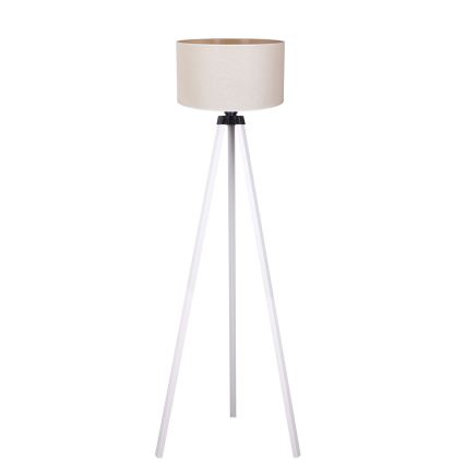 Duolla - Lattialamppu 1xE27/60W/230V halkaisija 44 cm kerma/valkoinen