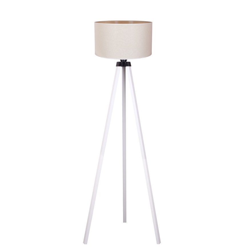 Duolla - Lattialamppu 1xE27/60W/230V halkaisija 44 cm kerma/valkoinen