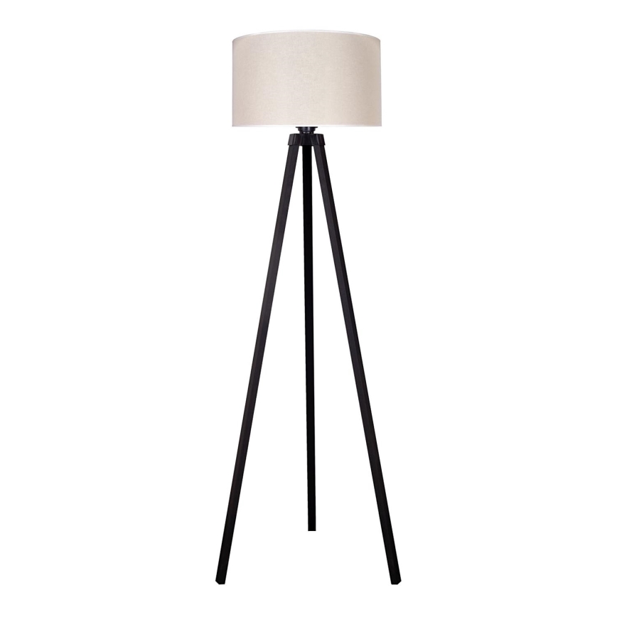 Duolla - Lattialamppu 1xE27/60W/230V halkaisija 44 cm kerma/wenge