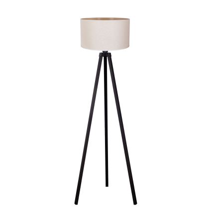Duolla - Lattialamppu 1xE27/60W/230V halkaisija 44 cm kerma/wenge