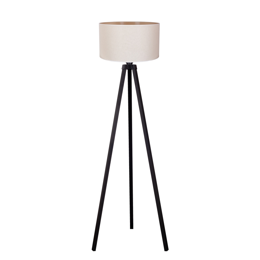 Duolla - Lattialamppu 1xE27/60W/230V halkaisija 44 cm kerma/wenge