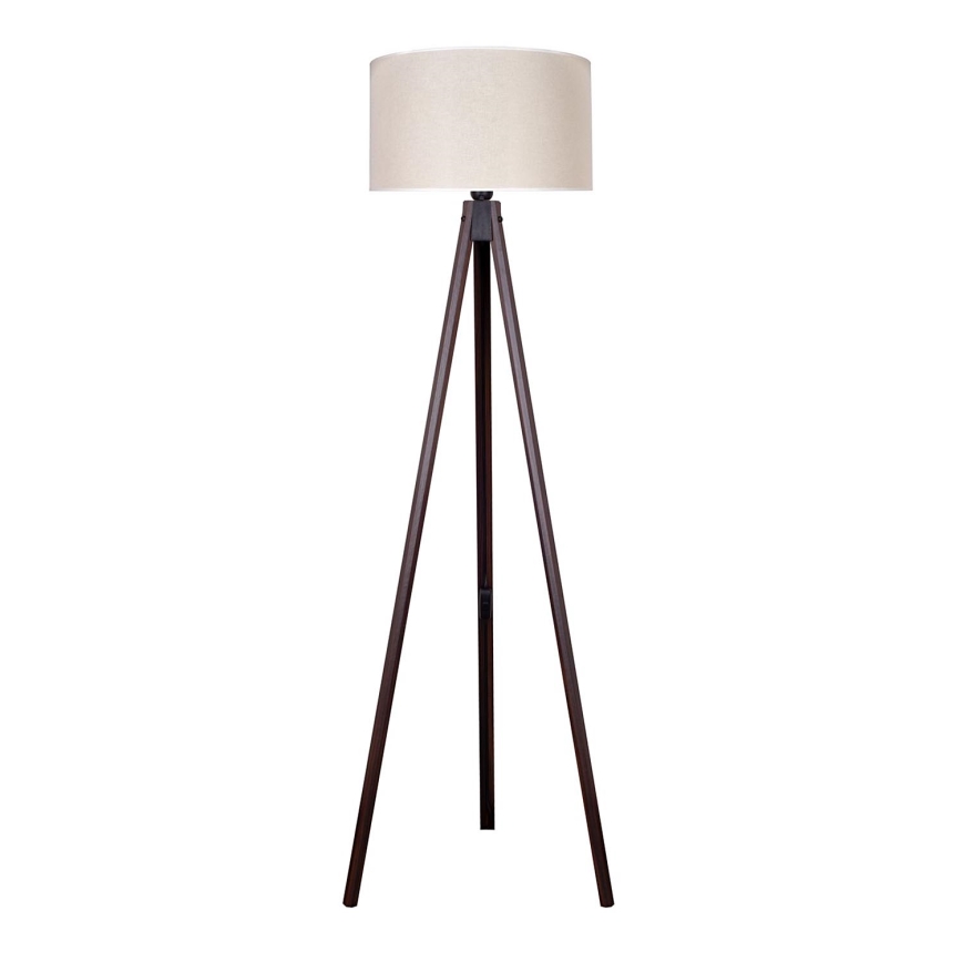 Duolla - Lattialamppu 1xE27/60W/230V halkaisija 44 cm kerma/wenge