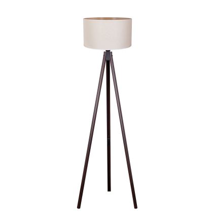 Duolla - Lattialamppu 1xE27/60W/230V halkaisija 44 cm kerma/wenge
