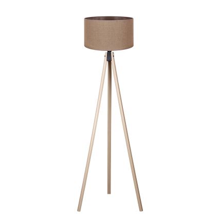 Duolla - Lattialamppu 1xE27/60W/230V halkaisija 44 cm ruskea/beige