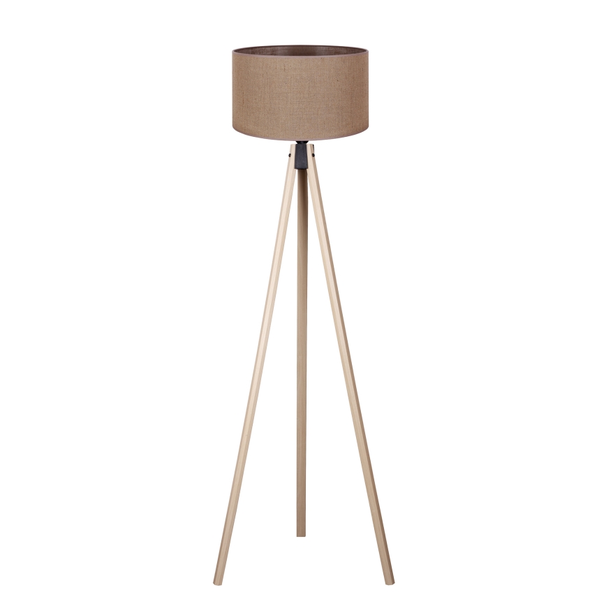 Duolla - Lattialamppu 1xE27/60W/230V halkaisija 44 cm ruskea/beige