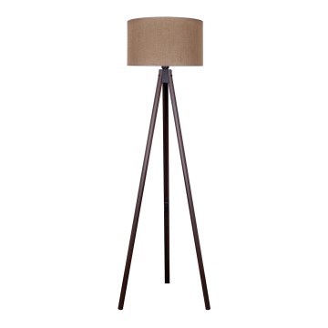 Duolla - Lattialamppu 1xE27/60W/230V halkaisija 44 cm ruskea/wenge