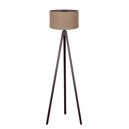 Duolla - Lattialamppu 1xE27/60W/230V halkaisija 44 cm ruskea/wenge