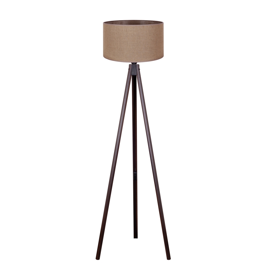 Duolla - Lattialamppu 1xE27/60W/230V halkaisija 44 cm ruskea/wenge