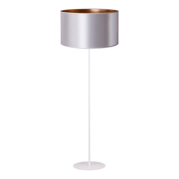 Duolla - Lattialamppu CANNES 1xE27/15W/230V halkaisija 45 cm hopea/kupari/valkoinen