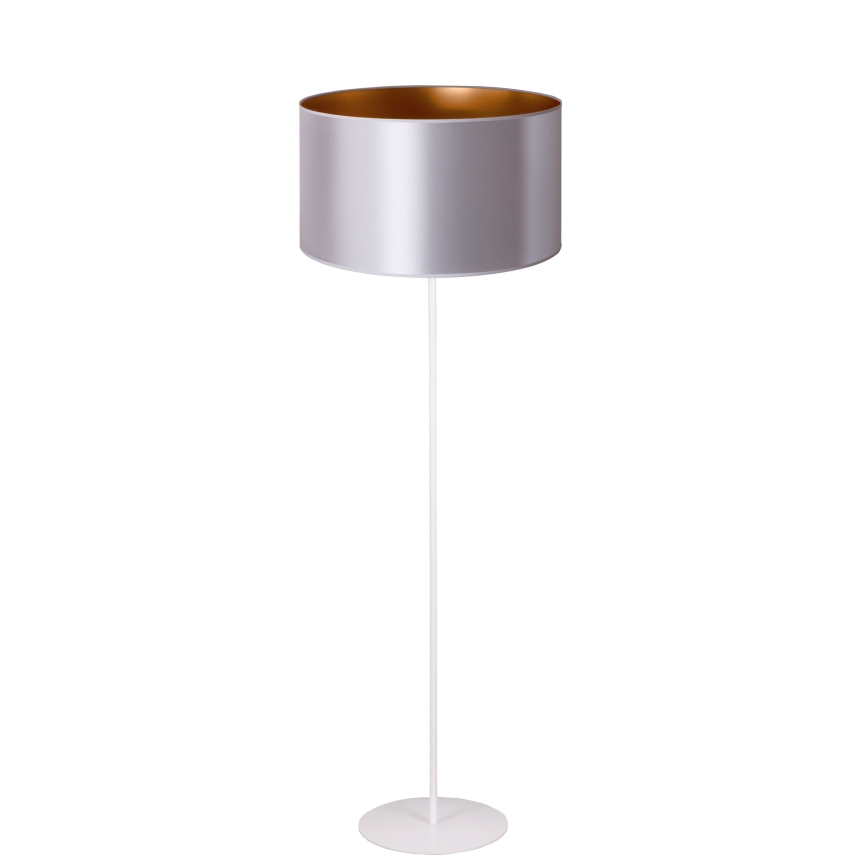 Duolla - Lattialamppu CANNES 1xE27/15W/230V halkaisija 45 cm hopea/kupari/valkoinen