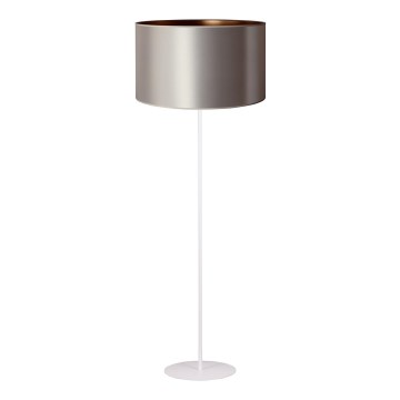 Duolla - Lattialamppu CANNES 1xE27/15W/230V halkaisija 45 cm hopea/kupari/valkoinen