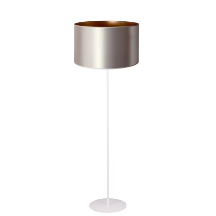 Duolla - Lattialamppu CANNES 1xE27/15W/230V halkaisija 45 cm hopea/kupari/valkoinen