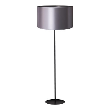 Duolla - Lattialamppu CANNES 1xE27/15W/230V halkaisija 45 cm hopea/musta