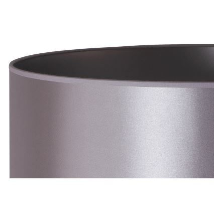Duolla - Lattialamppu CANNES 1xE27/15W/230V halkaisija 45 cm hopea/musta
